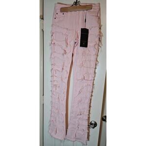 Guapi NWT Pink Distressed Jeans Men’s/Women’s Ripped Streetwear Designer Denim